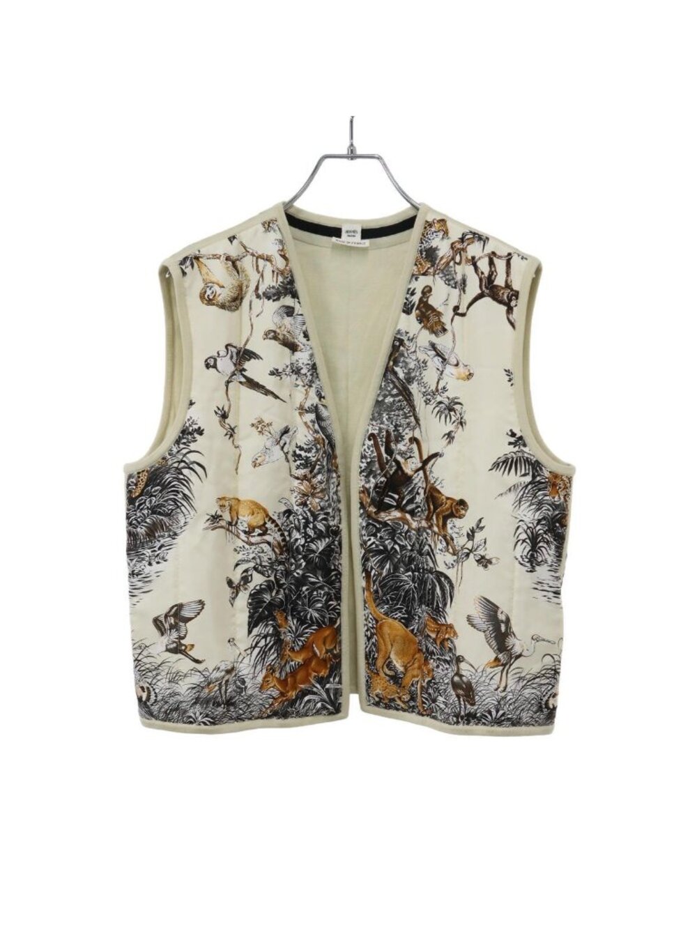 Hermes Equateur Silk Vest Ivory 42